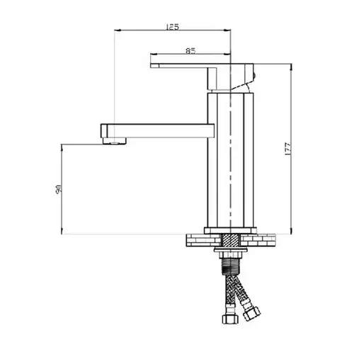 Смеситель раковины бетон Divic DV 1-10-FB-E - almatherm.kz