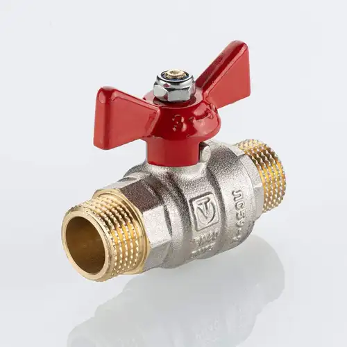 Кран шаровой НР-НР 1/2" с бабочкой полнопроходной ГОСТ Valtec - almatherm.kz