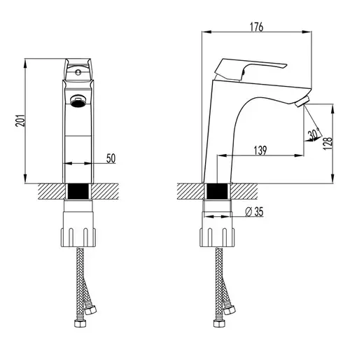 Смеситель раковины Lemark Unit LM4537C - almatherm.kz