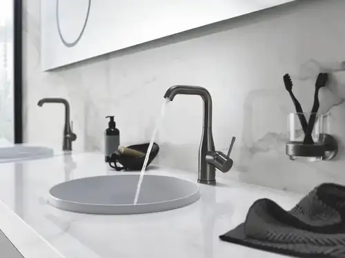 Смеситель раковины темный графит матовый размер L Grohe Essence New 24174AL1 - almatherm.kz