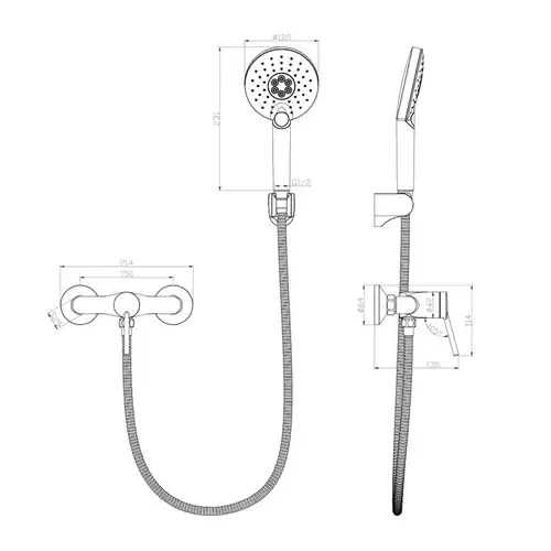 Смеситель душа Lemark Minima LM3803C - almatherm.kz