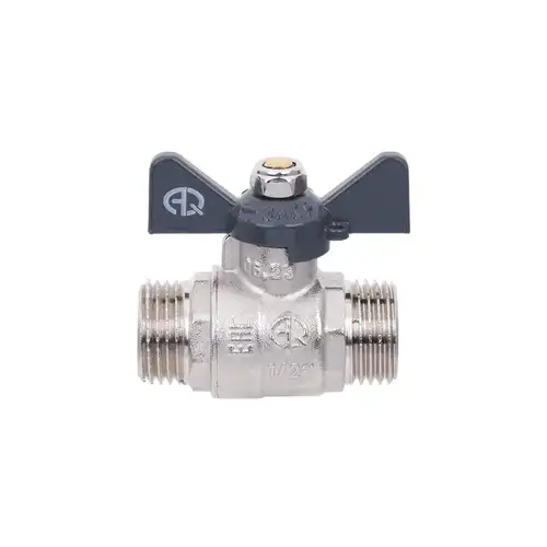 Кран шаровой НР-НР 1/2" с бабочкой Aqualink - almatherm.kz