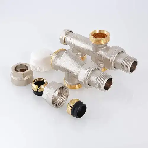 Узел нижнего подключения радиатора регулирующий 1/2"x100%x3/4" Valtec - almatherm.kz