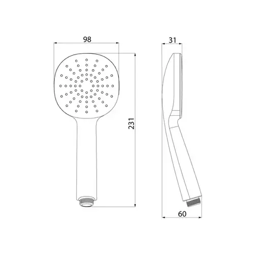 Душевая лейка 1 режим круглый черный Iddis Optima OPH1FB9i18 - almatherm.kz