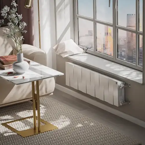 Радиатор биметаллический 200x100 (12 секций) PianoForte Bianco Traffico Royal Thermo - almatherm.kz