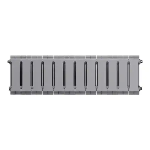 Радиатор биметаллический 200x100 (12 секций) PianoForte Silver Satin Royal Thermo - almatherm.kz