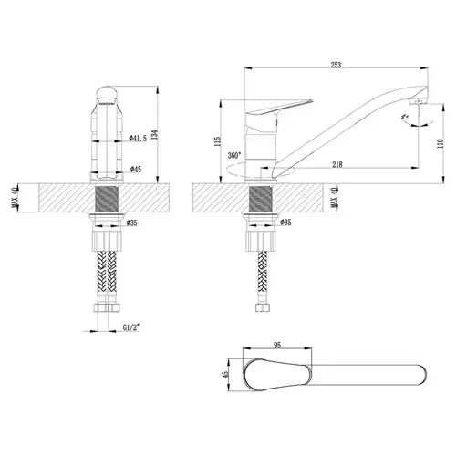 Смеситель кухни Lemark Partner LM6554C - almatherm.kz