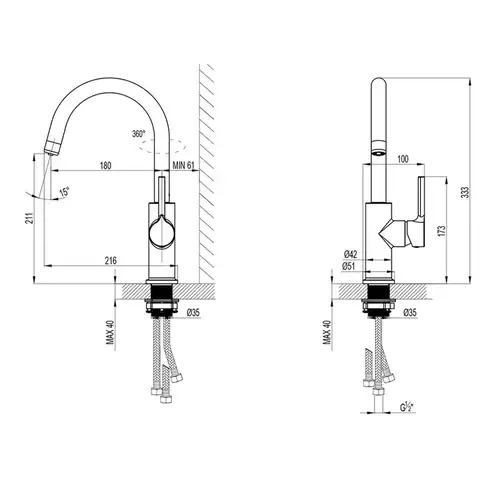 Смеситель кухни под фильтр Lemark Comfort LM3073C - almatherm.kz