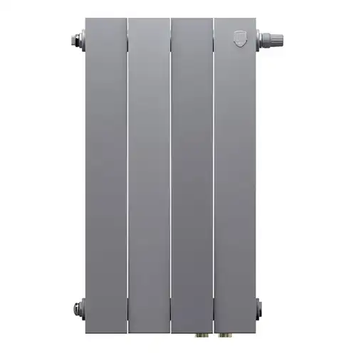Радиатор биметаллический 500 VDR (4 секции) нижнее подкл. PianoForte Silver Satin Royal Thermo - almatherm.kz