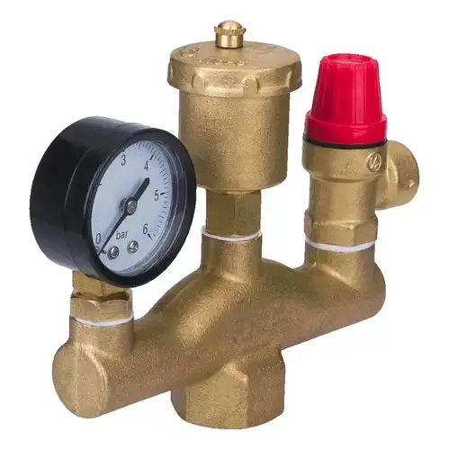 Группа безопасности котла 3 бар 1" Aqualink - almatherm.kz