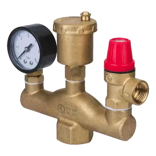 Группа безопасности котла 3 бар 1" Aqualink - almatherm.kz