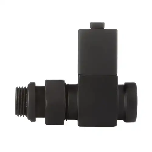 Набор дизайн-вентилей CUBE, прямой (черный) 1/2" Royal Thermo - almatherm.kz