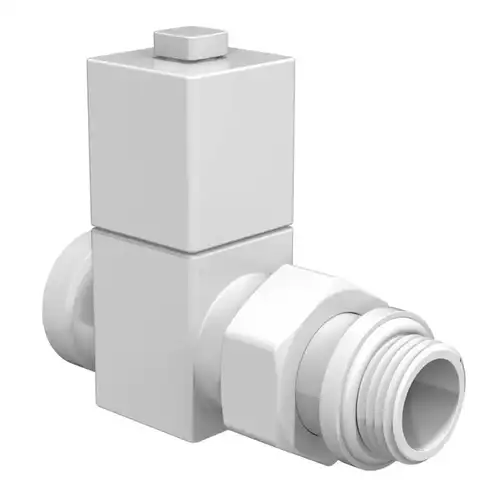 Набор дизайн-вентилей CUBE, прямой (белый) 1/2" Royal Thermo - almatherm.kz