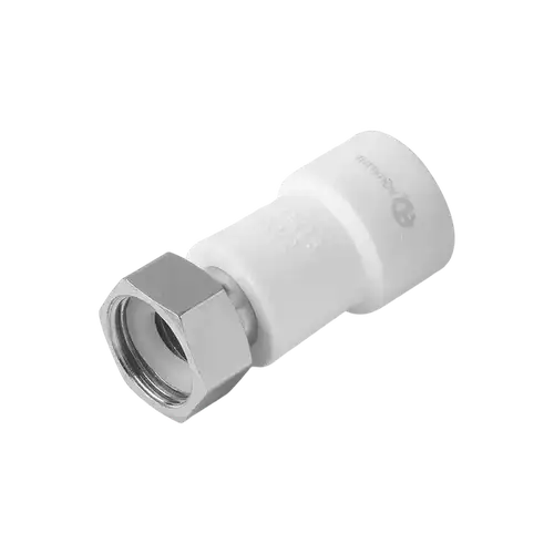 Адаптер ППР с накидной гайкой белый 20x1/2" Aqualink - almatherm.kz