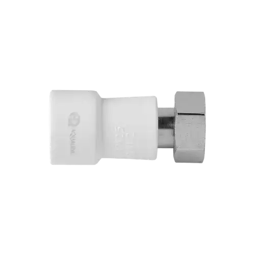 Адаптер ППР с накидной гайкой белый 20x1/2" Aqualink - almatherm.kz