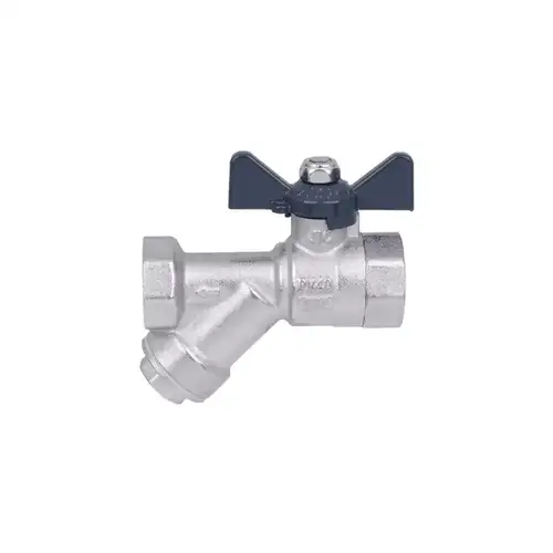 Кран шаровой с фильтром ВР-ВР 3/4" с бабочкой Aqualink - almatherm.kz