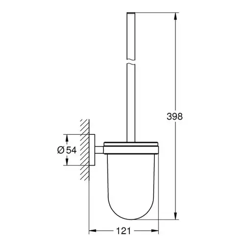Ершик туалетный черный матовый Grohe Essentials 1024682430 - almatherm.kz