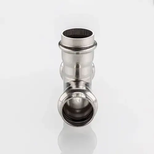 Тройник переходник нерж сталь 15x12x15 Valtec - almatherm.kz