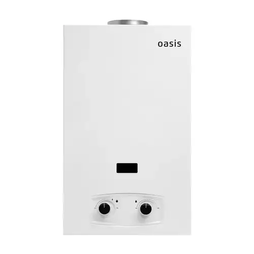 Водонагреватель газовый проточный 10 л/мин (пьезорозжиг) Oasis P-20W - almatherm.kz