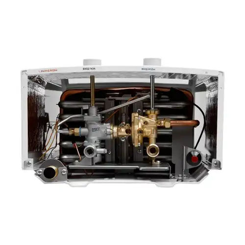 Водонагреватель газовый проточный 10 л/мин (пьезорозжиг) Oasis P-20W - almatherm.kz