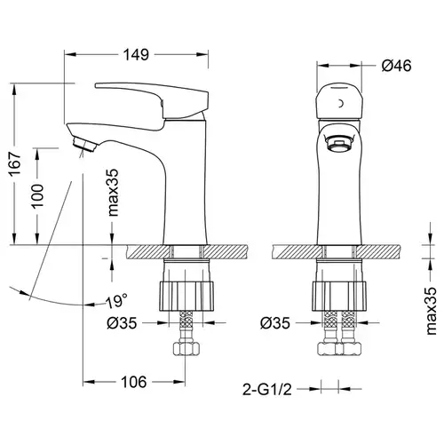 Смеситель раковины Lemark Linara LM0406C - almatherm.kz
