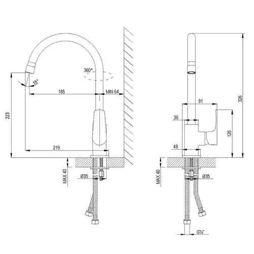 Смеситель кухни Lemark Plus Factor LM1605C - almatherm.kz