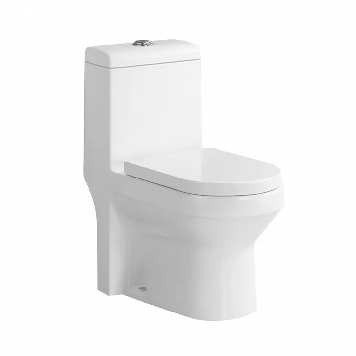 Унитаз монолитный (710х370) Saniteco SA-5598 белый - Изображение 1 - almatherm.kz