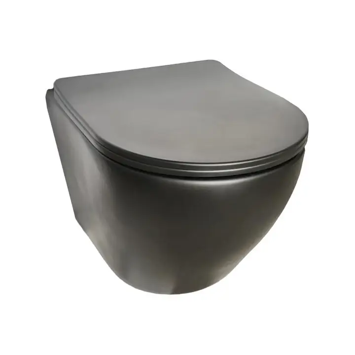 Унитаз подвесной Saniteco YHJ-001MB черный - Изображение 1 - almatherm.kz