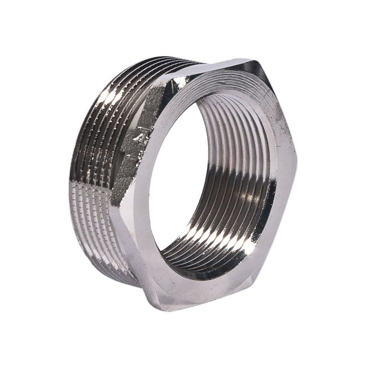 Футорка никель НР-ВР 1 1/2"х3/4" Royal Thermo - Изображение 1 - almatherm.kz