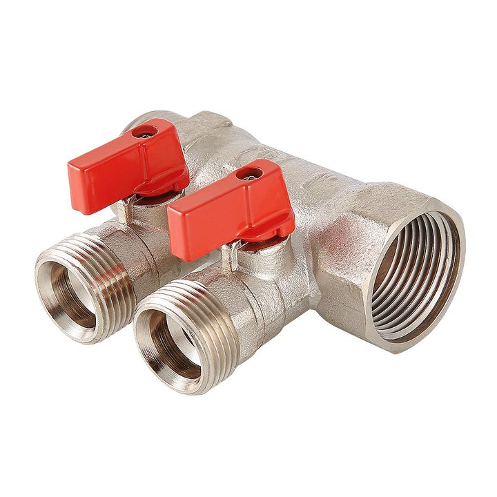 Valtec Eurocone үшін крандары бар коллектор 2 розетка 1"x3/4" - Изображение 1 - almatherm.kz