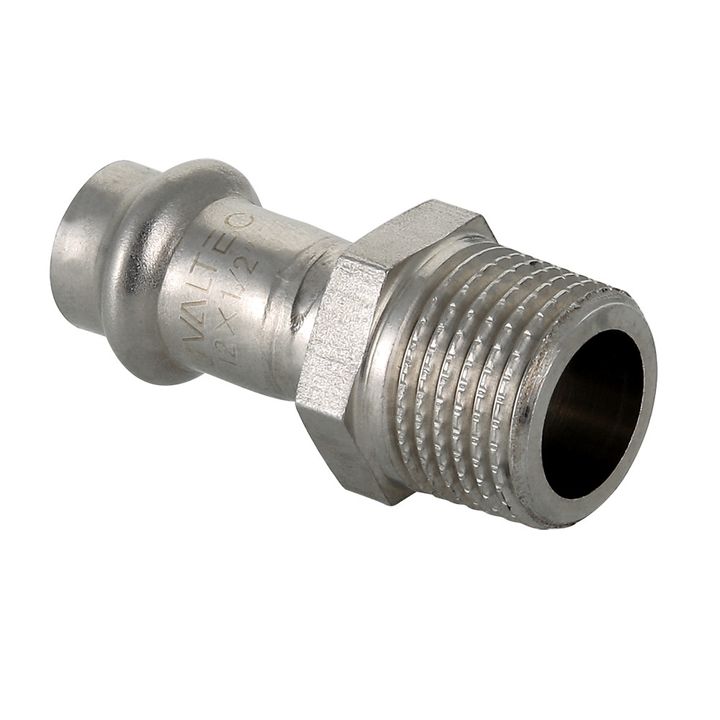 Соединитель НР нерж сталь 22x1/2" Valtec - Изображение 1 - almatherm.kz