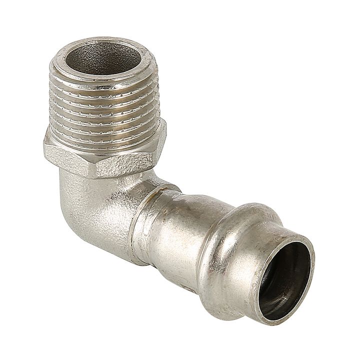 Угольник 90° НР нерж сталь 15x1/2" Valtec - Изображение 1 - almatherm.kz