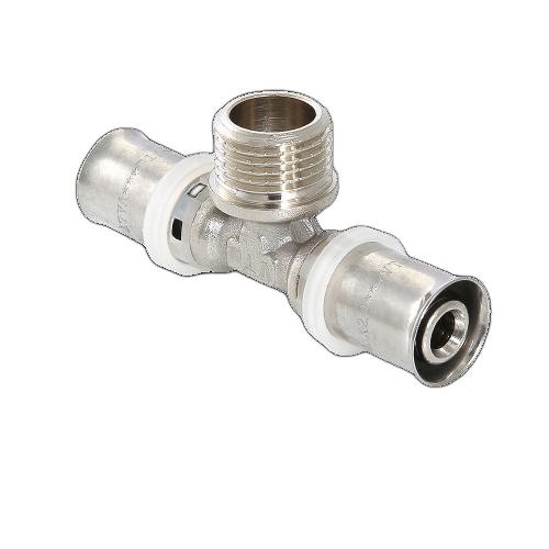 Тройник пресс НР 20x3/4" Valtec - Изображение 1 - almatherm.kz