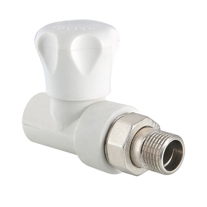 Радиатор клапаны түзу PPR күшейтілген ақ 25x3/4" Valtec - Изображение 1 - almatherm.kz