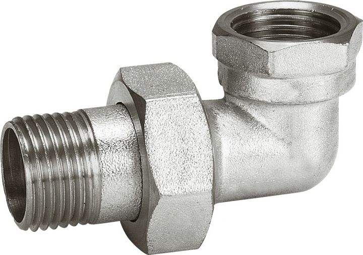 Сгон угловой ВР-НР никель 1" Aqualink - Изображение 1 - almatherm.kz