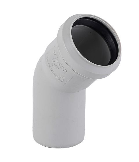 Отвод канализационный ПП 45° 50 Jakko - Изображение 1 - almatherm.kz