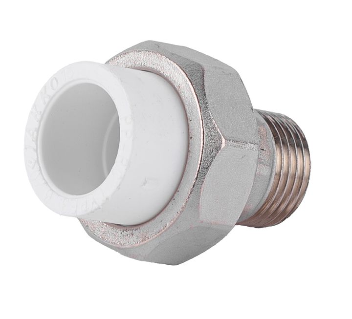 Муфта разъемная ППР НР белый 20x1/2" Jakko - Изображение 1 - almatherm.kz