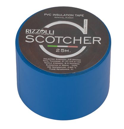 Скотч ПВХ 50 мм * 25 м синий Rizzolli Scotcher - Изображение 1 - almatherm.kz