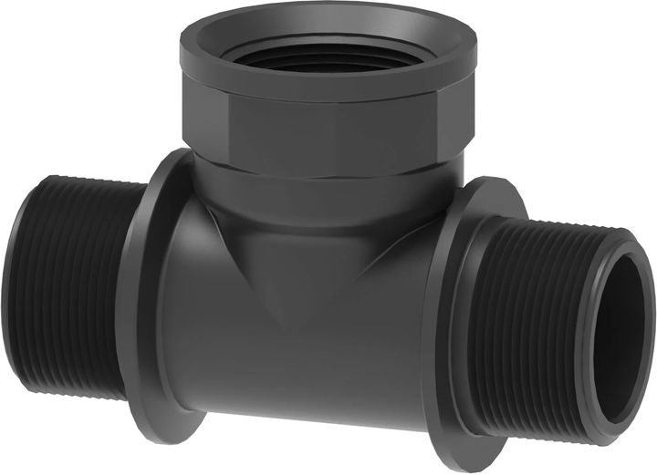 Тройник ПЭ НР-ВР-НР 1 1/4"х1" Poelsan - Изображение 1 - almatherm.kz