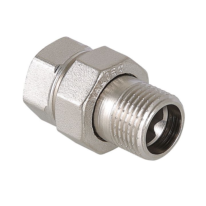 Сгон прямой ВР-НР никель 1 1/2" Valtec - Изображение 1 - almatherm.kz