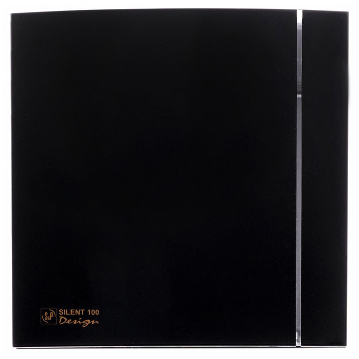 Вентилятор вытяжной накладной 188*188 мм с декоративной передней панелью черный Silent-100 CZ Black - Изображение 1 - almatherm.kz