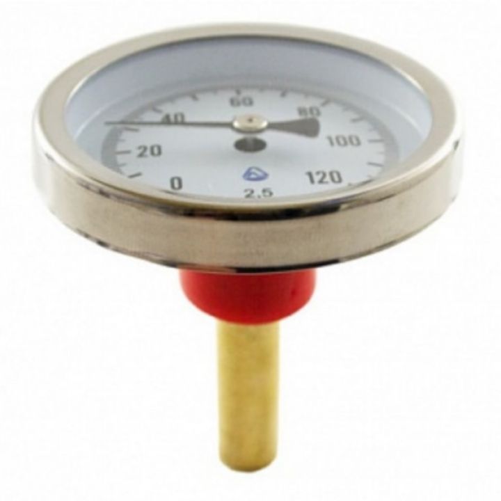 Термометр биметаллический аксиальный 150°С 63 мм L-50 мм G1/2" STI - Изображение 1 - almatherm.kz