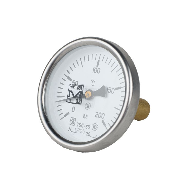 Термометр биметаллический аксиальный 200°С 63 мм L-50 мм G1/2" STI - Изображение 1 - almatherm.kz