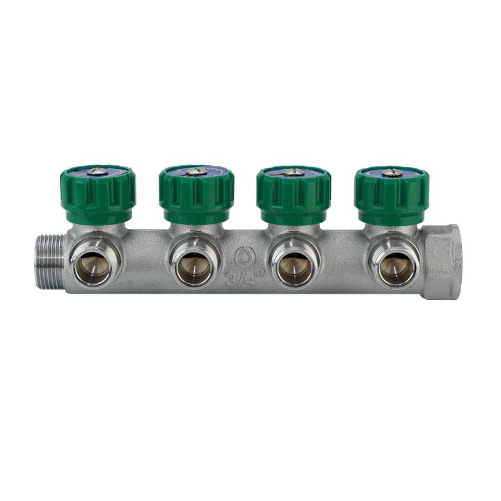 Коллектор регулируемый НР 4 выхода 1"х3/4" Muslook - Изображение 1 - almatherm.kz