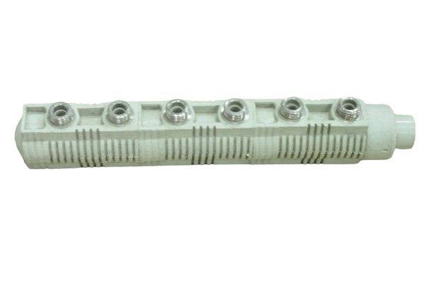 Коллектор ППР 2 выходов серый 20x40 - Изображение 1 - almatherm.kz