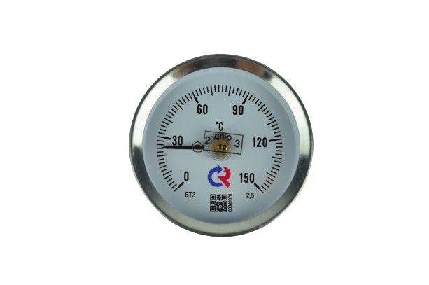 Термометр биметаллический 150°С 63 мм накладной с пружиной БТ-30.010 Росма - Изображение 1 - almatherm.kz