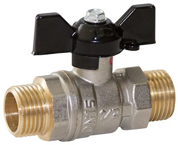 Кран шаровой НР-НР 1/2" с бабочкой LD - Изображение 1 - almatherm.kz