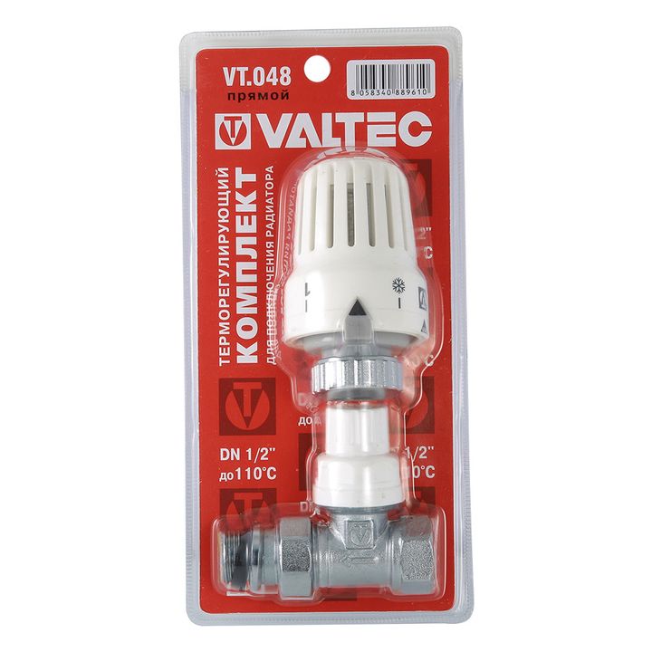 Клапан радиаторный термостатический прямой 1/2" с термоголовкой Valtec - Изображение 1 - almatherm.kz