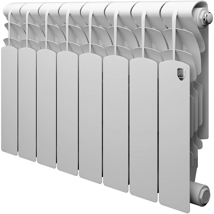 Алюминий радиатор революциясы 350x80 x1 секция Bianco Traffico ақ Royal Thermo - Изображение 1 - almatherm.kz