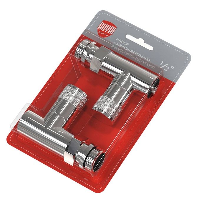 Радиатор клапаны түзу 1/2 дюймдік хром Royal Thermo PIANO - Изображение 1 - almatherm.kz